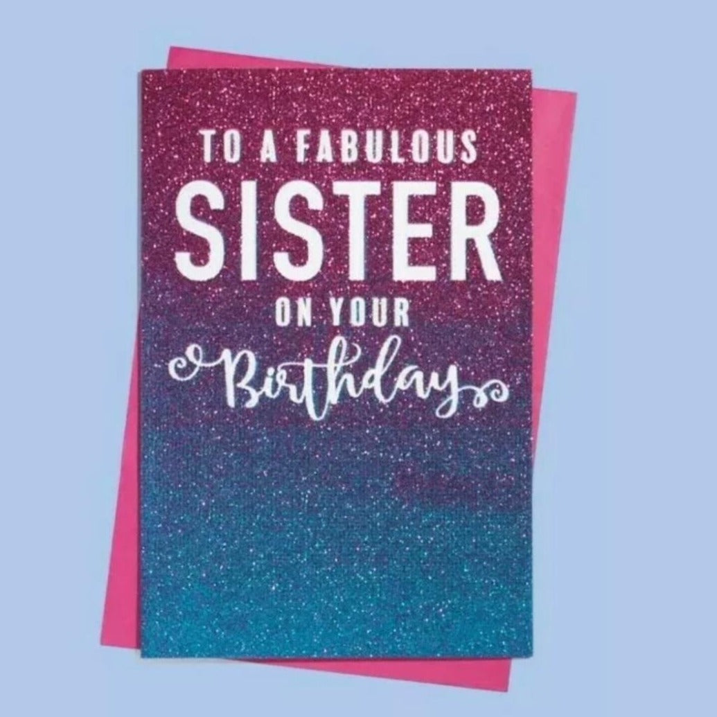 Fabulous Sister Ombré Birthday Card