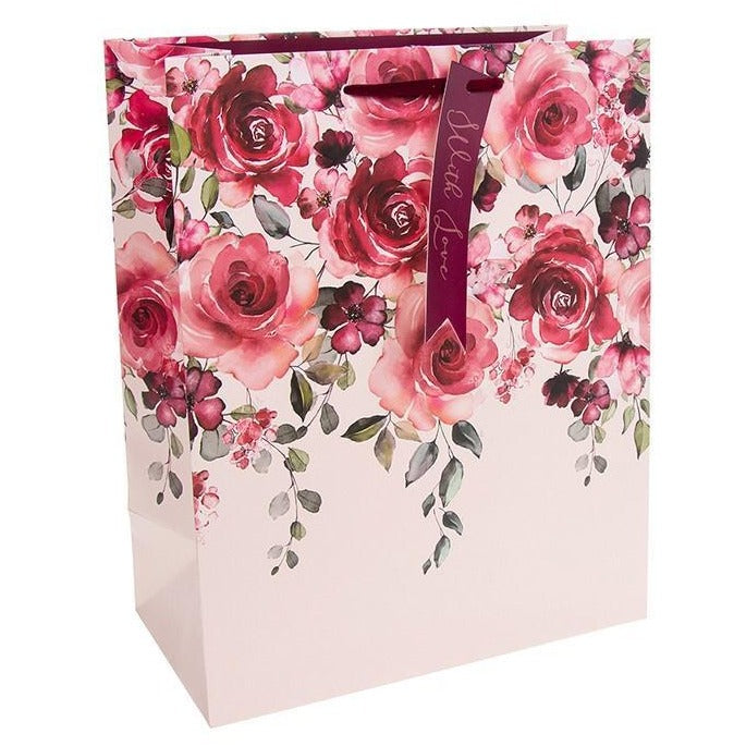 Water Colour Roses Gift Bag